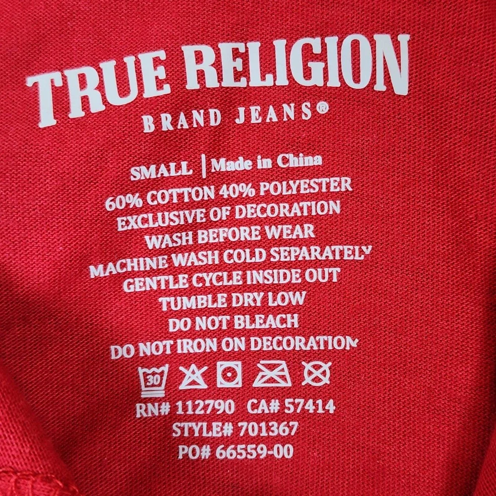 NWT True Religion Circular Hooded Tee Men's Streetwear Y2K Logo Graphic Size S